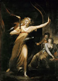 Macbeth Prints: Lady Macbeth Walking in her Sleep. Artist: Fussli (Fuseli), Johann Heinrich (1741-1825)