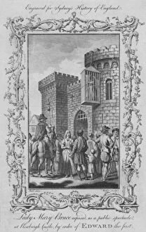 J Cooke Gallery: Lady Mary Bruce exposed, as a public spectacle at Roxburgh Castle, by order of Edward I, 1773