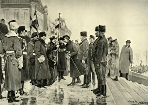 Ottawa Gallery: Lady Minto Presenting Colours to Herchmers Horse, on Leaving Ottawa, 19th Jan. 1900, 1900