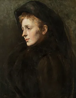 Lady in Mourning, 1896. Creator: Hildegard Katerina Thorell