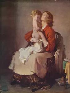 Lady Orpen and Child, 1935. Artist: William Newenham Montague Orpen