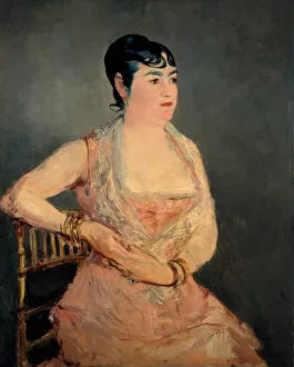 Lady in Pink (La dame en rose), 1879-1881. Artist: Manet, Edouard (1832-1883)
