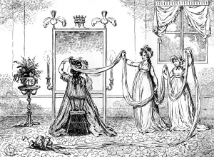 Dressingroom Gallery: A Lady putting on her cap, June 1795