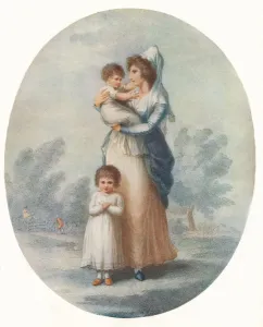 Rebecca Prints: Lady Rushout and Children, c1795. Artist: Charles Knight