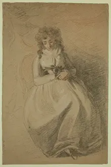 Regret Prints: A Lady Seated in a Chair, between 1790 and 1792. Creator: John Hoppner