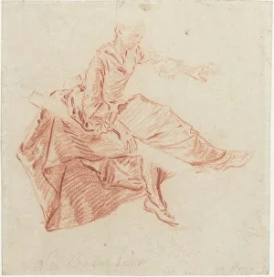 Lancret Nicolas Prints: Lady Seated on a See-Saw. Creator: Nicolas Lancret