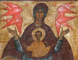 Virgin And Child Collection: Our Lady of the Sign, 16th century. Artist: Russian icon