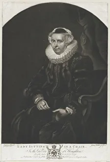 Watson James Prints: Lady Sitting in a Chair, 1778. Creator: James Watson