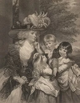 Charlotte Sophia Collection: Lady Smith and her Children, March 15, 1789. Creator: Francesco Bartolozzi
