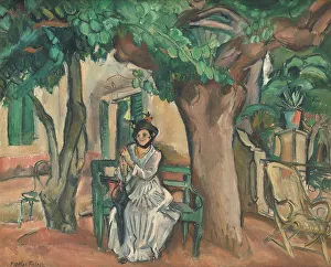 Patio Prints: The Lady on the Terrace, 1914. Creator: Othon Friesz