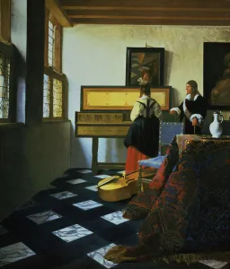 Cello Prints: Lady at a Virginal, c1652-1675. Artist: Jan Vermeer