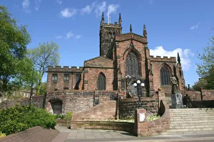 Commemorative Prints: Lady Wulfrun statue and St Peters Church, Wolverhampton, West Midlands