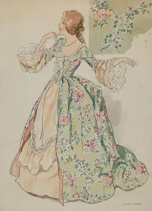 Costume Ball Prints: Ladys Costume, c. 1936. Creator: Lillian Causey