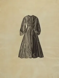 Ladys Prints: Lady's Evening Coat, 1935/1942. Creator: Florence Grant Brown