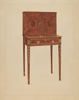Bureau Prints: Ladys Writing Cabinet, 1935 / 1942. Creator: Unknown