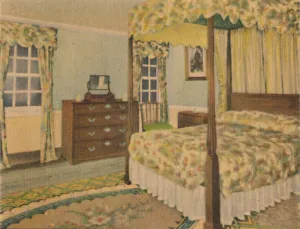 Capitol Souvenir Prints: The Lafayette Bedroom, 1946