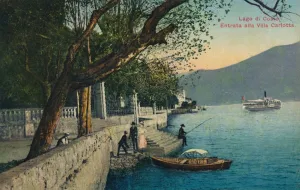 Lake Como Prints: Lago di Como. Entrata alla Villa Carlotta, c1888