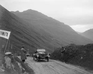 Lagonda open 2-seater of WH Oates competing in the Scottish Light Car Trial, 1922
