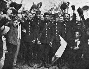 Grateful Prints: L'aide Francaise a la Belgique; un corps de cavalerie francaise entrait en Belgique
