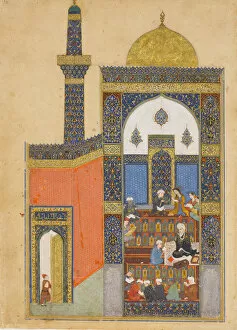 Love Story Gallery: Laila and Majnun at School, Folio from a Khamsa (Quintet) of Nizami, A.H. 835 / A.D