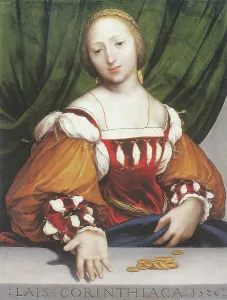 Legendary Prints: Lais of Corinth, 1526. Creator: Hans Holbein the Younger