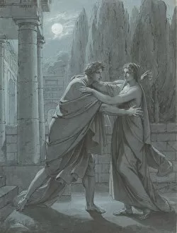 Corinth Gallery: Lais Taking Aristipp by Surprise, ca. 1801. Creator: Heinrich Friedrich Füger