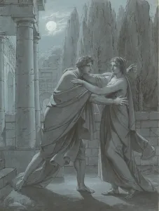 Fuger Prints: Lais Taking Aristipp by Surprise, ca. 1801. Creator: Heinrich Friedrich Füger