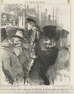 Salon Prints: Laisse-moi regarder encore... papa!, 19th century. Creator: Honore Daumier