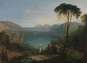 Aeneas Collection: Lake Avernus: Aeneas and the Cumaean Sibyl, between 1814 and 1815. Creator: JMW Turner