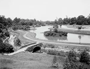 Lake and Boulevard, Rockefeller Park, Cleveland, O[hio], between 1900 and 1920. Creator: Unknown