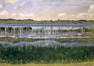 Ferdinand 1853 1918 Prints: Lake Burgaschi (near Langenthal), ca 1901. Creator: Hodler, Ferdinand (1853-1918)