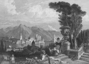 Garden Feature Prints: Lake of Como, c1850