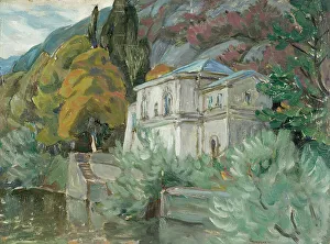 Boberg Anna Katarina Prints: By Lake Como. Study from Italy, 1928. Creator: Anna Katarina Boberg