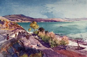 Adam And Charles Prints: The Lake of Galilee, Looking North from Tiberias, 1902. Creator: John Fulleylove