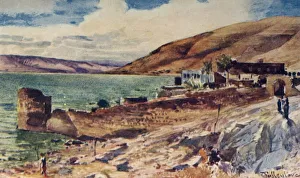 Adam And Charles Prints: The Lake of Galilee, Looking South from Tiberias, 1902. Creator: John Fulleylove