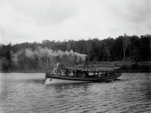 Michigan United States Of America Prints: Lake Gogebic, Mich. steamboat Brand