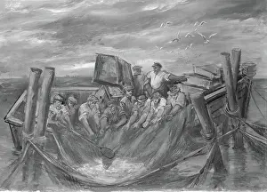 North America Prints: Lake Huron Fishermen, 1942. Creator: Carlos Lopez