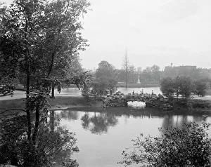 Lincoln Park Prints: The Lake, Lincoln Park, Cincinnati, Ohio, c.between 1900 and 1910. Creator: Unknown