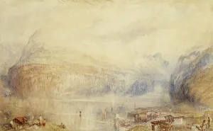 Turner Joseph Mallord William Prints: Lake of Lucerne from Brunnen, 1845. Creator: JMW Turner