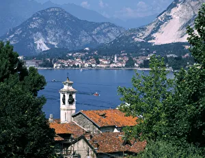 Piedmont Prints: Lake Maggiore, Isola Bella Baveno in background, Italy