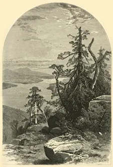 Quebec Prints: Lake Memphremagog, North from Owls Head, 1874. Creators: John Douglas Woodward, John Karst