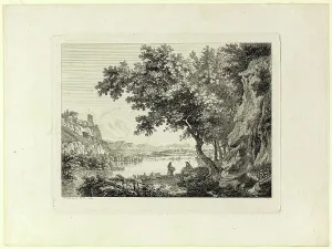 Goatherd Prints: Lake Nemi, 1794. Creator: Albert Christoph Dies