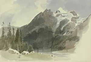 Unesco Prints: Lake Oeschinen near Kandersteg, c1849. Creator: Carl Theodor Reiffenstein