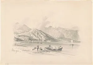 Houseboat Prints: Lake Shore, Menaggio [recto], 1869. Creator: John Singer Sargent
