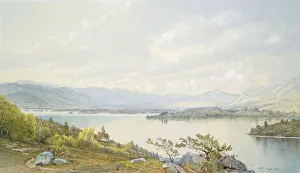 New Hampshire Prints: Lake Squam and the Sandwich Mountains, 1872. Creator: William Trost Richards