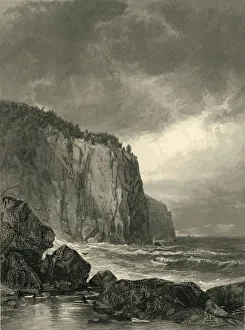 Stormy Prints: Lake Superior, (Entrance to Baptism Bay), 1872. Creator: Robert Hinshelwood