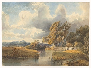 Ladislav Prints: Lake in the Swiss Park, around 1870. Creator: Ladislav Mednyanszky