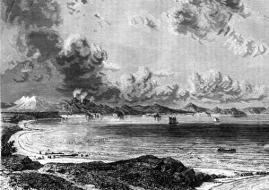 Lake Taupo, North Island, New Zealand, 1886. Artist: Eugene Ciceri