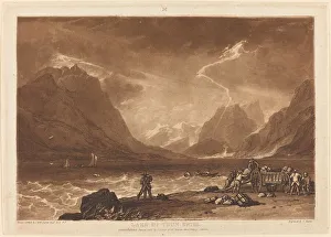 Thunder Prints: Lake of Thun, published 1808. Creator: JMW Turner