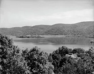 The Lake from upper cottage, Rogers Rock, Lake George, N.Y. between 1900 and 1910. Creator: William H. Jackson